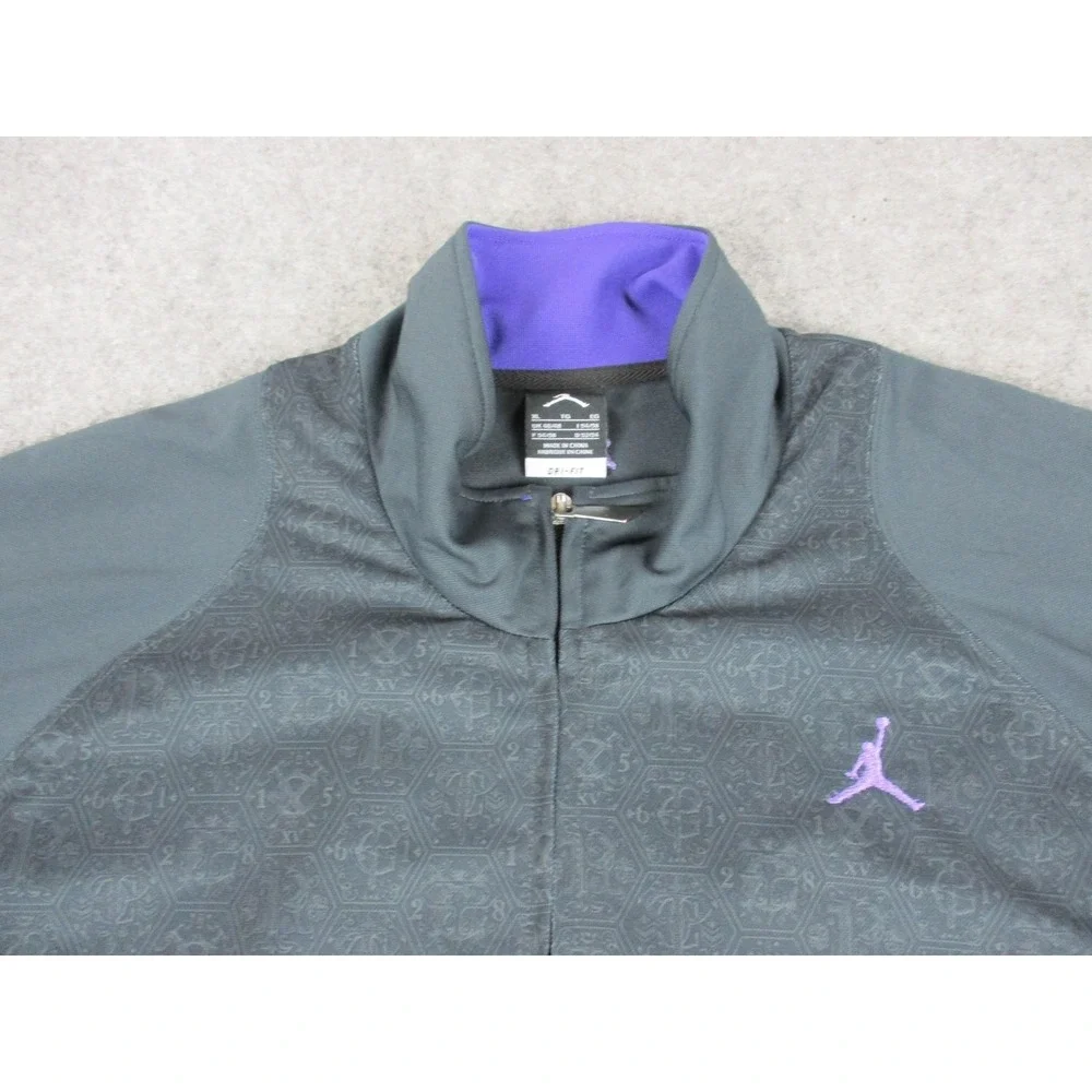 Jordan Jacket Mens Extra Large Black Purple Chris Paul CP3 Full Zip Track Coat